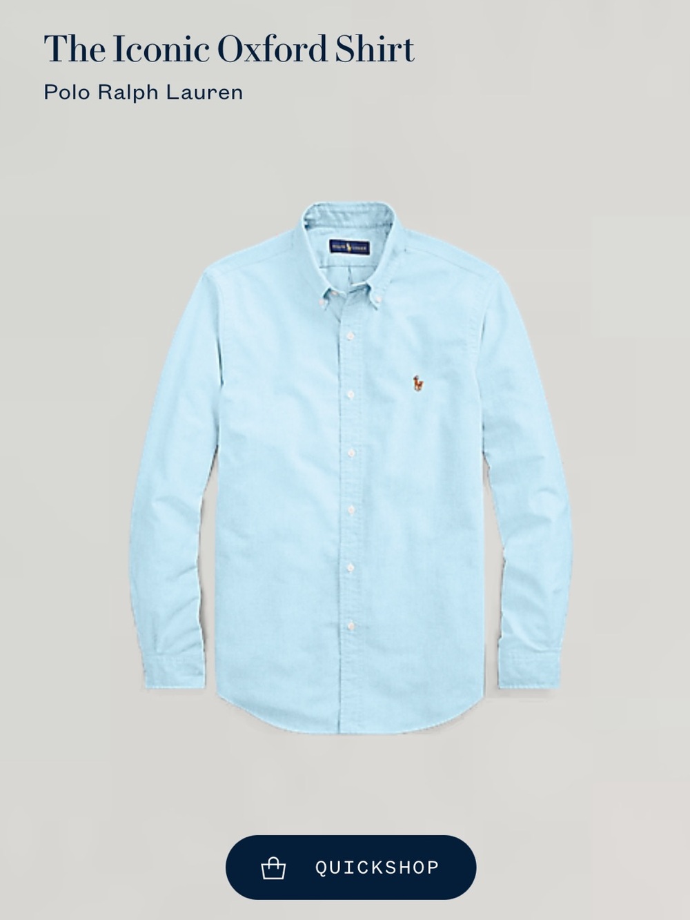 Polo by Ralph Lauren Light Blue Oxford Button-Down Shirt